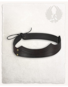 Middeleeuwse leren diadeem model Isidor, kleur bruin