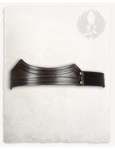 Diadema medieval en cuero modelo Isidor, color marrón 2