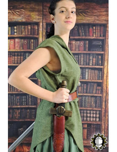 Tahalí medieval dagas cuero marrón modelo Jerome 2