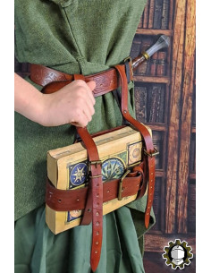Medieval bogholder til bælte model Tarryon, brun farve