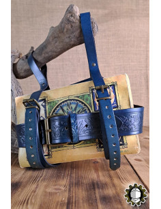 Medievale boekenhouder voor riem model Tarryon, kleur blauw