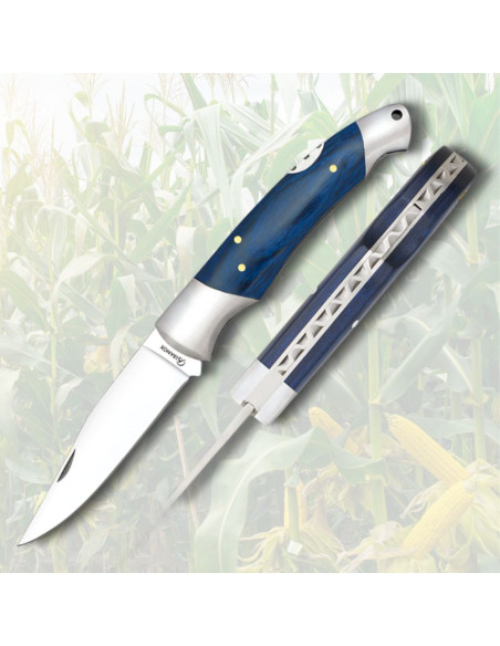 Albainox kniv med blå stamina håndtag...