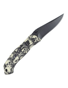 Navaja de campo diseño mango de calaveras (17,5 cm.) 2