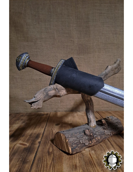 Tahalí zwaard linkerhand zwart leer