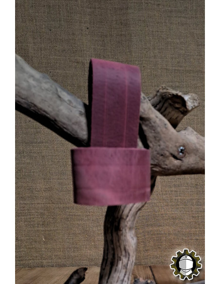 Tahalí en cuero para dagas, color rojo