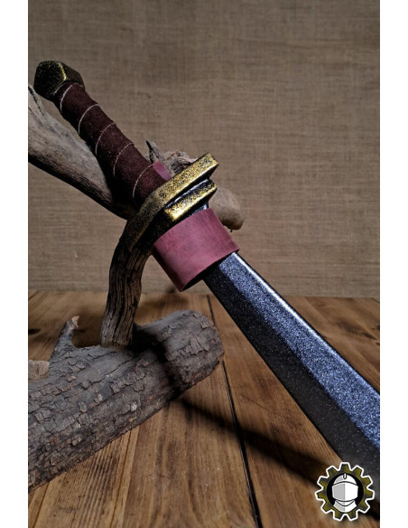 Tahalí i læder til dolke, rød