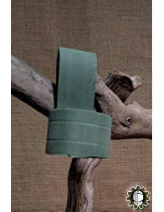 Tahalí en cuero para dagas, color verde