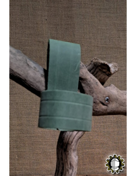 Lederen tahalí voor dolken, groene kleur