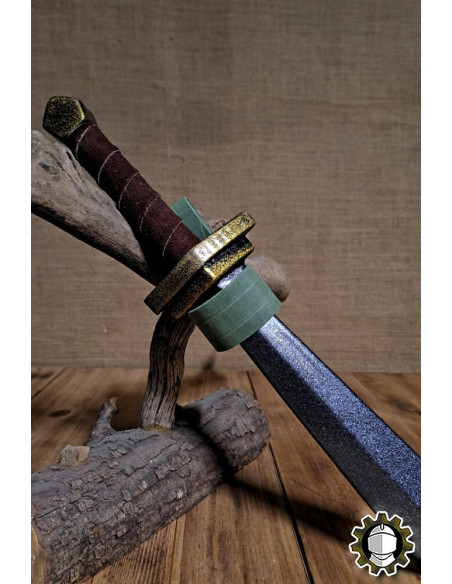 Lederholster für Dolche, grün