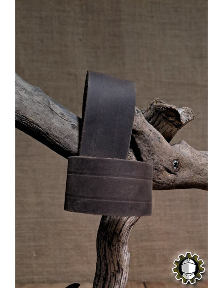 Leren draagriem voor dolken, kleur bruin