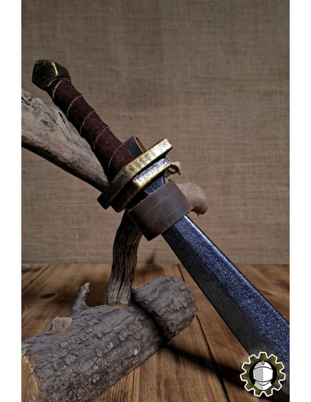 Tahalí en cuero para dagas, color marrón