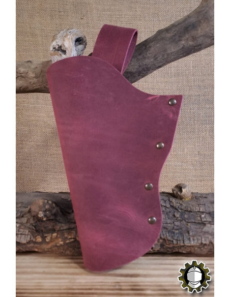 Linkshändige Ledertasche, rote Farbe