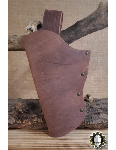 Linkshändige Ledertasche, braune Farbe