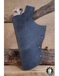 Leren etui voor de linkerhand, zwarte kleur