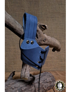 Leder-Gurt für Horn, blau