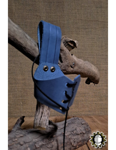 Leder-Gurt für Horn, blau