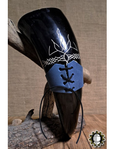 Leder-Gurt für Horn, blau 2