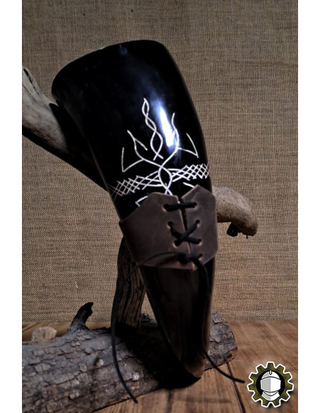 Lederhalfter für Horn, braune Farbe