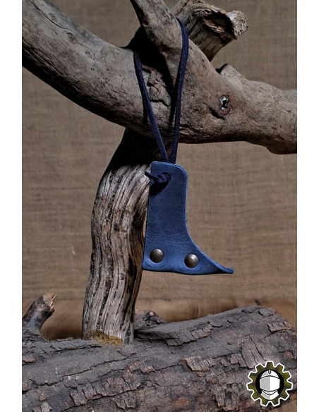 Leren scabbard voor zwaarden, blauwe...