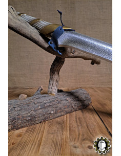Leren scabbard voor zwaarden, blauwe kleur 2