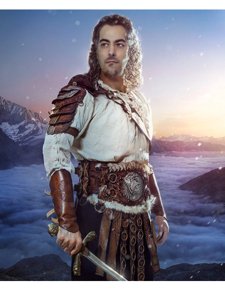 Hombrera Thor Barbar i brun (1 enhed)