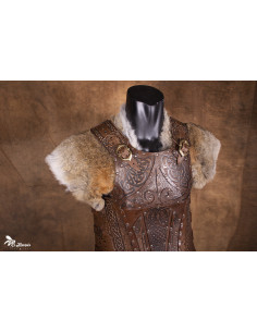 Peto vikingo en cuero modelo Baldur, marrón