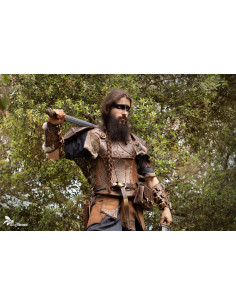 Peto vikingo en cuero modelo Baldur, marrón 2
