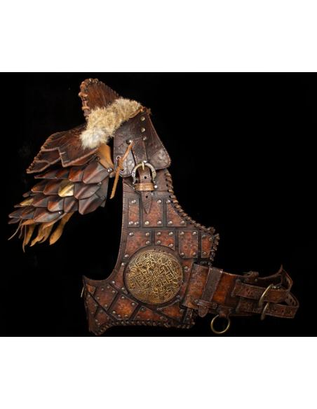 Peto de cuero marrón modelo Bárbaro