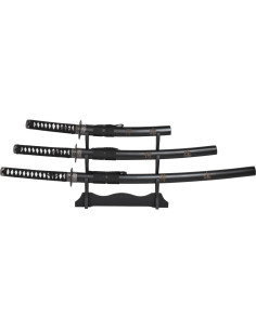 Set Katana Wakizashi en Tanto model Samurai, met standaard