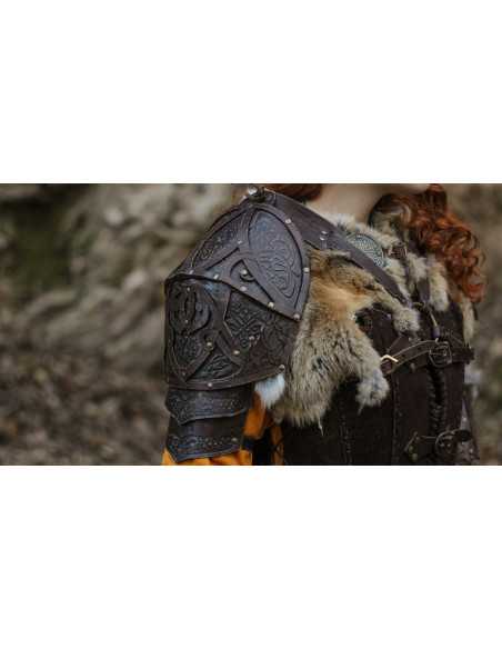 Hombrera nórdica en cuero modelo Baldur