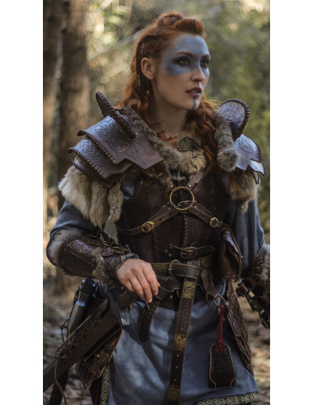 Celtische Schulterplatte aus Leder,...