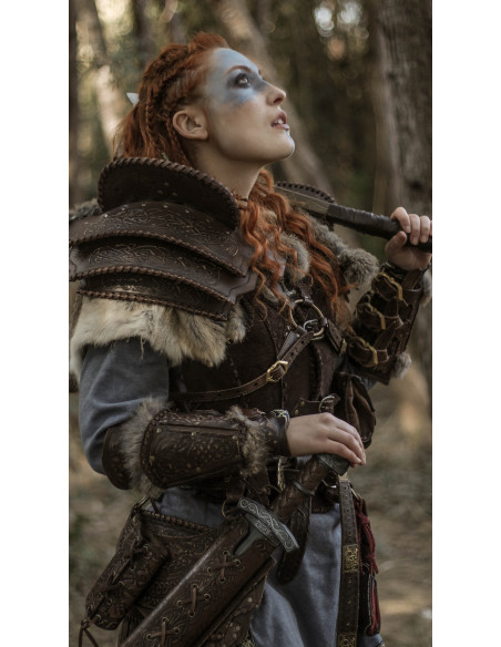 Celtische Schulterplatte aus Leder,...