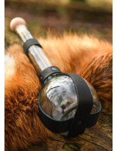 Glazen fles met lange hals en riem voor de taille (0,5 l.) 2