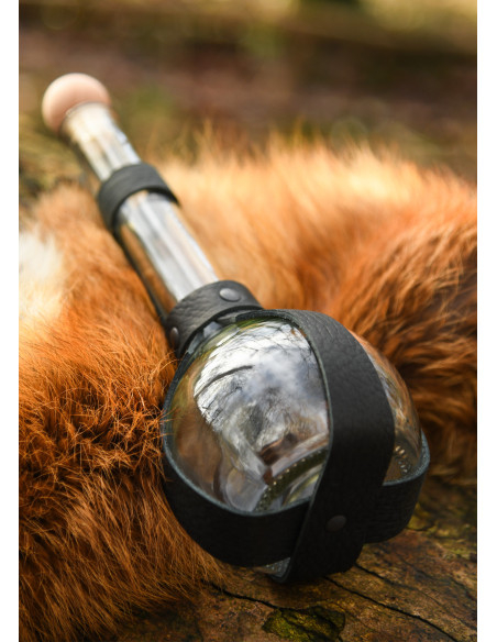 Glasflasche mit langem Hals und...