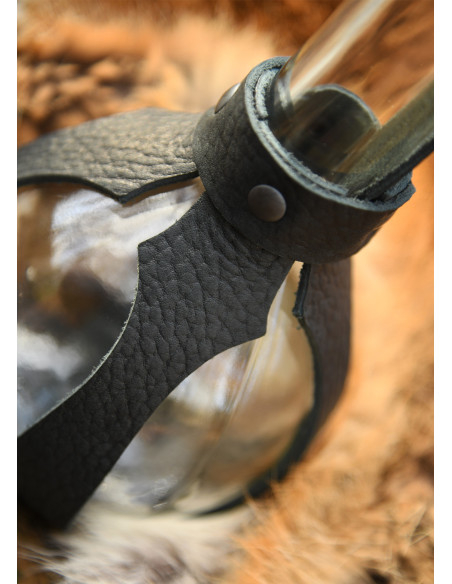 Glasflasche mit langem Hals und...