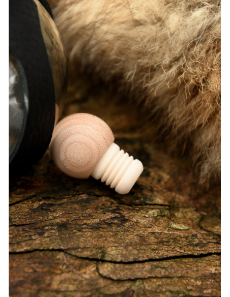 Botella vidrio cuello largo con...