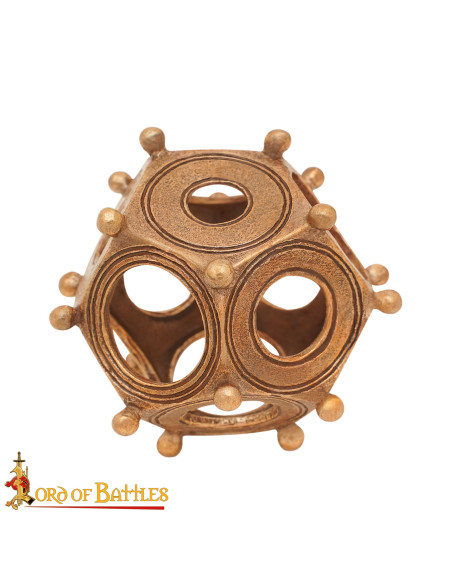 Dodecaedro romano en bronce fundido