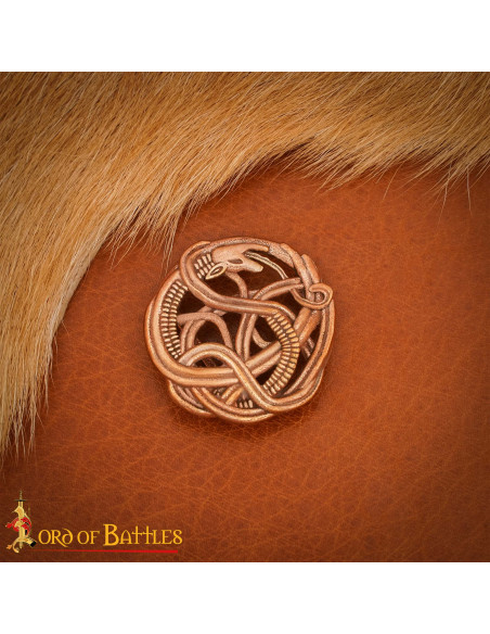 Vikingse slangenriemgesp, van brons