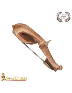 Romeinse fibula van brons: lengte 8,5 cm.