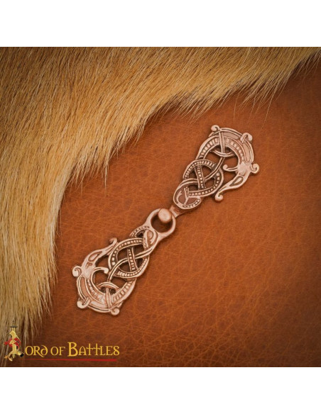 Viking broche voor capes in brons