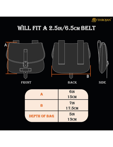 Bolso medieval para LARP en verde