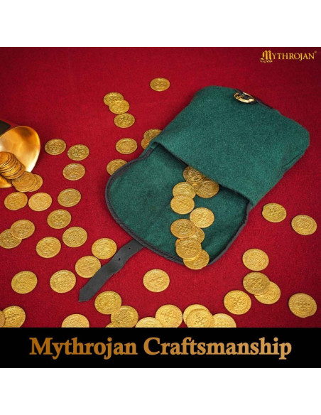Bolso medieval para LARP en verde