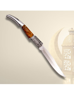 Carraca kniv serie Amber, oliventræ skaft
