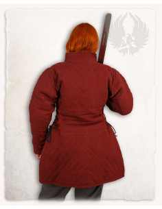 Middeleeuwse gambeson Diana in rood 2
