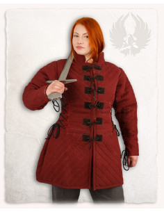 Middeleeuwse gambeson Diana in rood