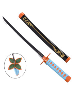 Mini Katana Shinobu Kochou, hoja en bambú
