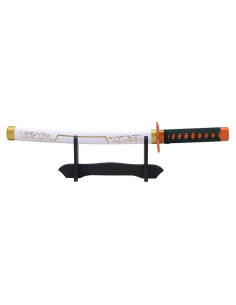 Mini Katana Shinobu Kochou flor verde, hoja en bambú 2
