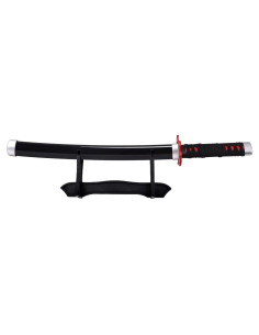 Mini Katana Tanjirou Kamado fuego, hoja en bambú 2