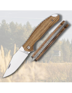 Jachtmes met houten handvat (19,6 cm.)