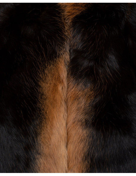 Capa medieval corta en piel de conejo